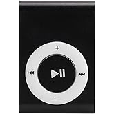 Wisoqu MP3 Player,Portable Digital Music Media Player Mini MP3 Back Clip Player with Earphone and USB Cable for Walking Running, etc(Black)