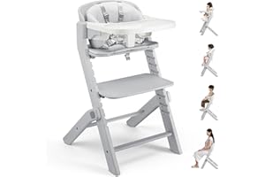 Amazinglife Baby High Chair 3 in 1, Convertible Growth High Chairs for Babies, Feeding Highchairs for Babies and Toddlers, Ad