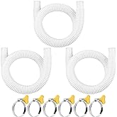 Pool Hoses for Above Ground Pool, 3 Pcs 1.25" Dia 41" Length Pump Hose | White, Pool Filter Hose, with 6 Pcs Hose Clamps, Lightweight, High Quality PE, Pool Pump Replacement