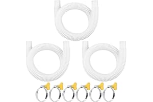JEKIVEY Pool Hose for Above Ground Pools, 3 Packs 1.25" Diameter Pool Pump Replacement Hose 41 Inches Length Swimming Pool Hose with 6 Pcs Hose Clamps