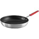Tramontina Professional 14-Inch Non Stick Extra Large Frying Pan, Heavy-Gauge Aluminum Skillet with Reinforced Nonstick Coating, Red Handle, Dishwasher and Oven Safe