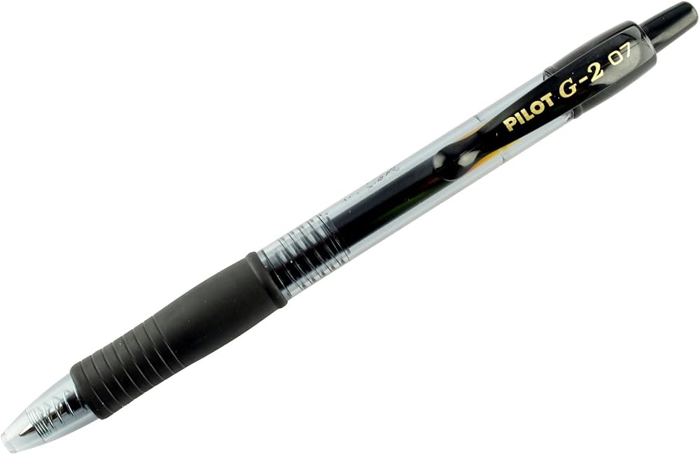 Pilot G207 Retractable Gel Rollerball 0.7 mm Pack of 3 Black Pens