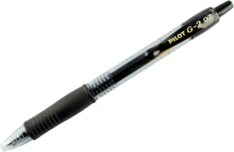 Pilot G207 Retractable Gel Rollerball 0.7 mm Pack of 3 Black Pens