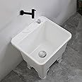 Commercial Floor Mop Sink, Portable Camping Sink, One Knob Drain, Indoor And Outdoor Utility Sink, for Laundry Room, Garage, Basement, Garden(5Pcs)