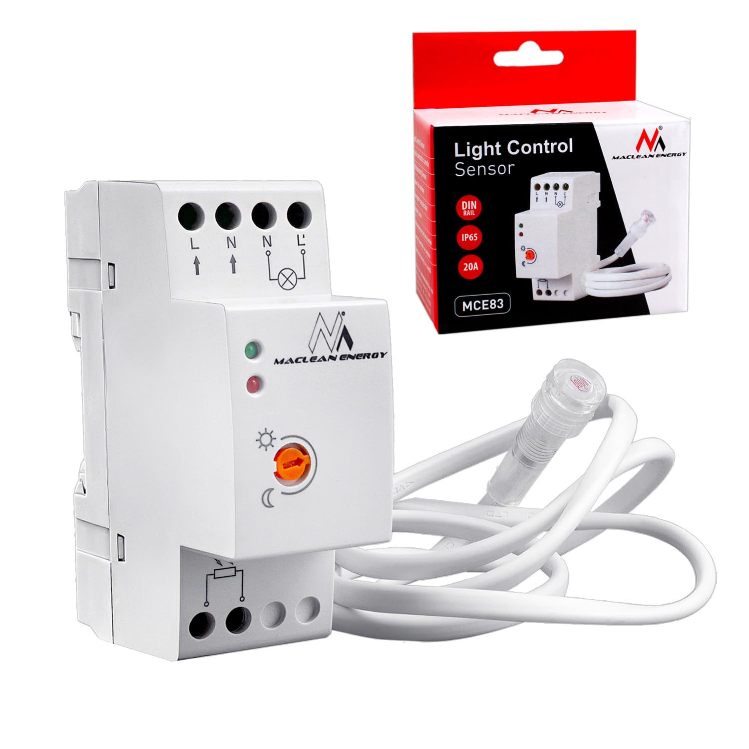 Maclean MCE83 Auto IP65 Waterproof Light Switch Sensor On/Off Control Relay Outside Lighting