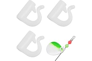 AGOOL Quick Change Spinner Clevis - 100pcs Fishing Plastic Quick Snaps for Spinner Blades Plastic Fishing Clevis for Walleye Rig Crawler Harness Spinnerbait Black/White