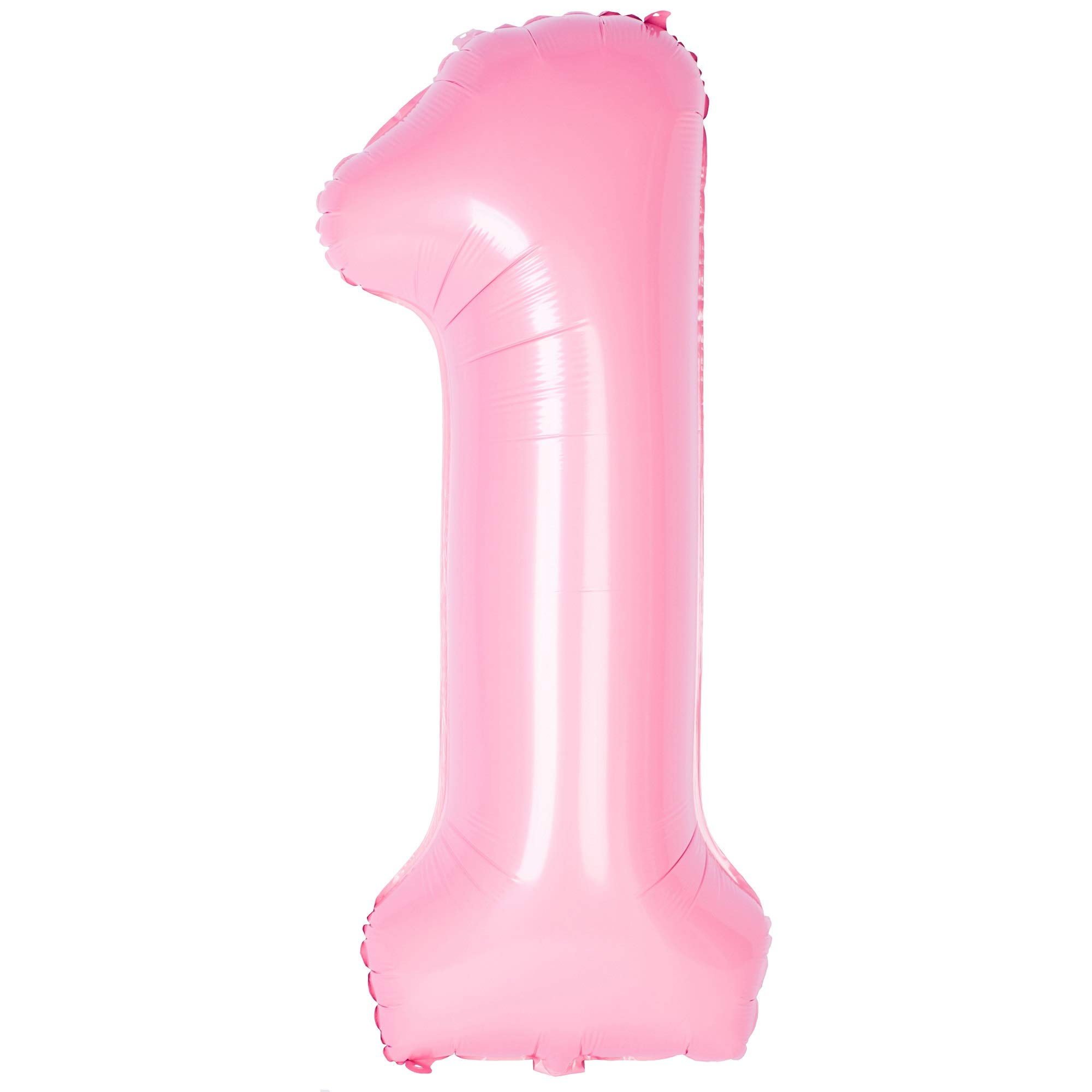 Pink 1 Balloons 40 Inch Tiffany Pink Large Numbers 0 to 9 Birthday Party Decorations Helium Foil Mylar Big Number Balloon Digital 1