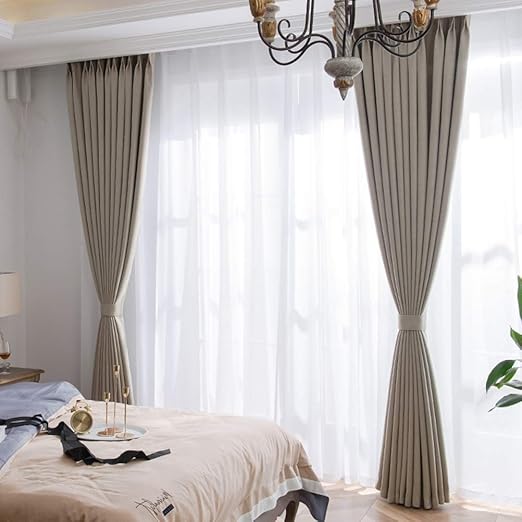 Tende Oscuranti Termiche Con Occhielli - Set 2 Pezzi, Grigio Scuro, 140x175cm, Per Camera E Soggiorno - Foto 10