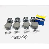 J MARTIN AUTO Hypereutectic Flat Top Pistons &amp; Rings bundle compatible with 2004-2009 Chevy LS 4.8L and 5.3L Vortec Gen IV engines. (STD 3.780 Bore dia.), 1089 KIT
