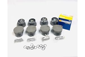 J MARTIN AUTO Hypereutectic Flat Top Pistons & Rings bundle compatible with 2004-2009 Chevy LS 4.8L and 5.3L Vortec Gen IV engines. (STD 3.780 Bore dia.), 1089 KIT