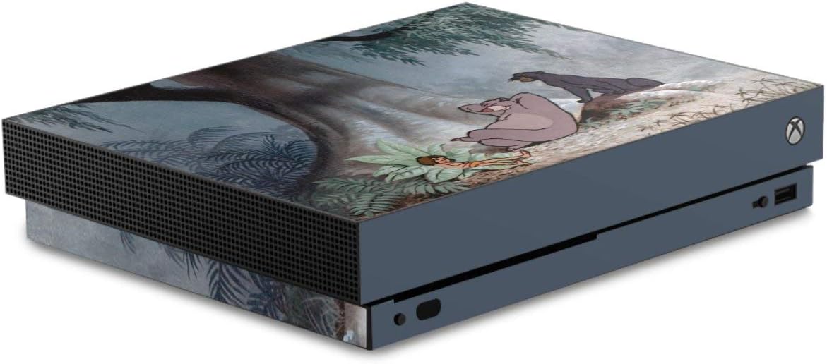 Microsoft Xbox One X Vinyl Skin Sticker Foil Sticker Disney Jungle Book Mowgli & Baloo