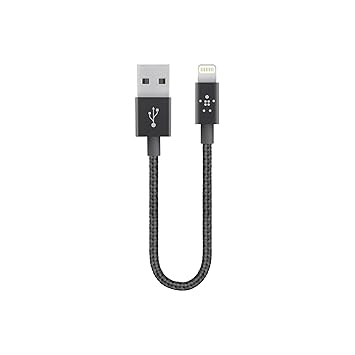 【クリックで詳細表示】belkin Lightning to USB Mfi認定 ライトニングケーブル 15cm[国内正規品]MIXIT Metallic F8J144BT06INBLK