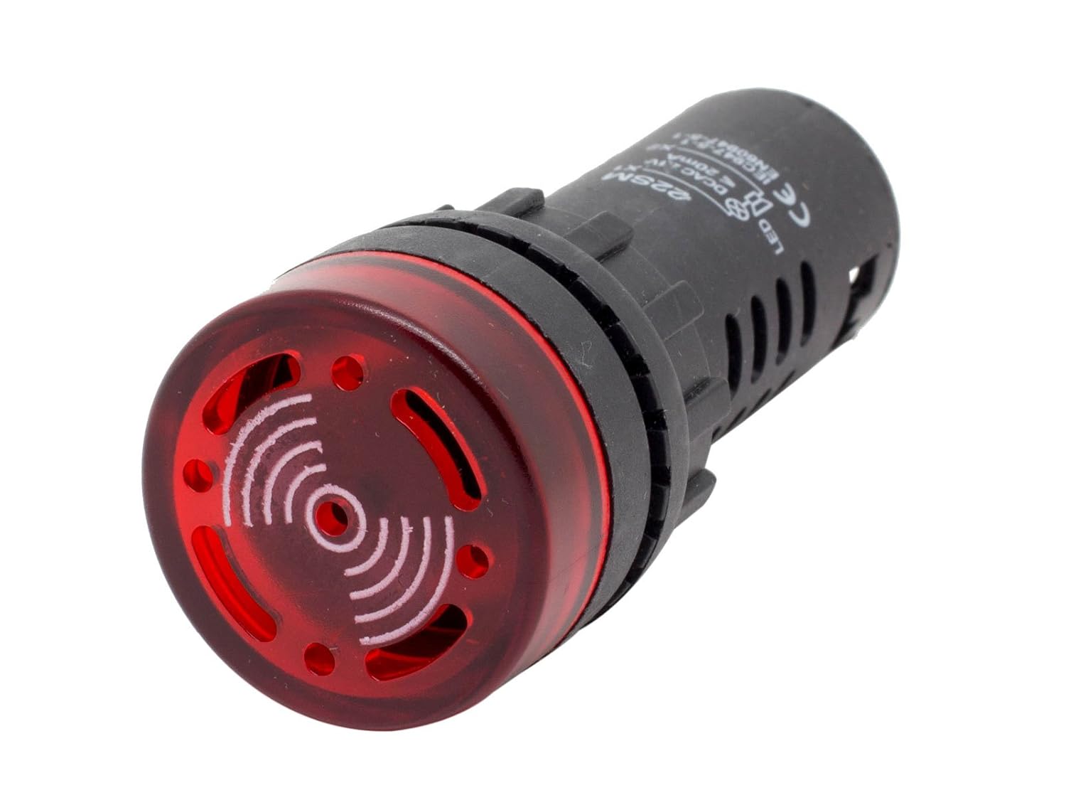 22mm 220V AC LED Flashing Buzzer Pilot Panel Indicator Light (Red