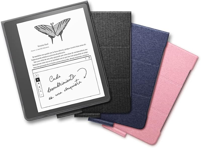 Funda de tela para Amazon Kindle Scribe, con tapa plegable y acople magnético (solo compatible con Kindle Scribe) | Diseño fino y ligero | Negro