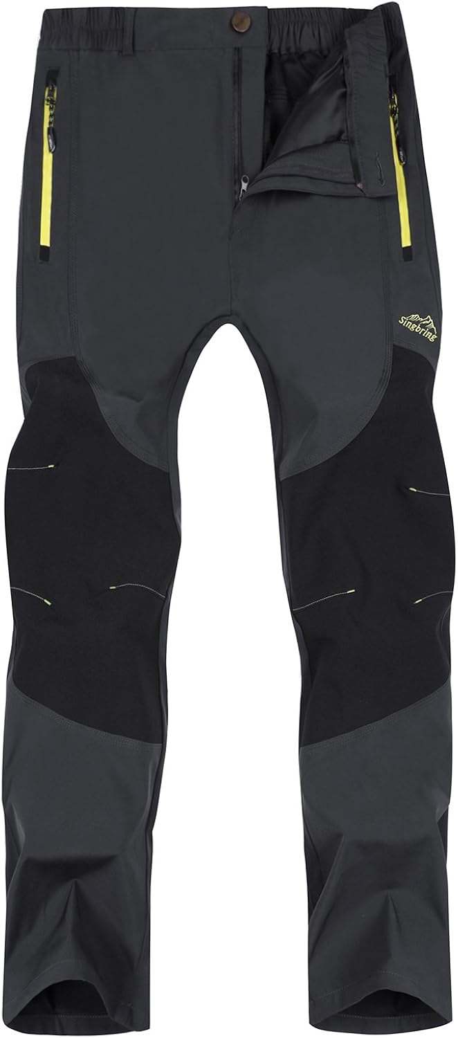 Singbring Outdoor Lightweight Waterproof Hiking Mountain Pants for Men