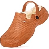 Men's Women's Lined Clogs Winter Waterproof Slippers Slip On Garden Shoes Non-Slip Home House Slipper Indoor Outdoor Mules with Soft Fleece Lining