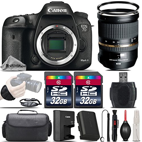 Canon EOS 7D Mark II DSLR Camera with Built-In GPS Receiver & Digital Compass + Tamron 24-70mm 2.8 VC Lens + 64GB Storage + Wrist Grip Strap + Case + UV Filter + Card Reader - International Version Canon EOS 7D Mark II DSLR Camera with Built-In GPS Receiver & Digital Compass + Tamron 24-70mm 2.8 VC Lens + 64GB Storage + Wrist Grip Strap + Case + UV Filter + Card Reader -    International Version