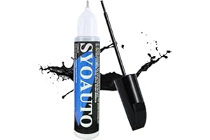 SYOAUTO Gloss Black Car Touch Up Paint Auto Touch Up Paint 0.4 oz Gloss Black Automotive Scratch Repair Pen Brush and Tip 2 in 1