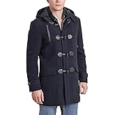 BGSD Men Tyson Wool Blend Single Breasted Walking Toggle Duffle Coat with Hood (Also available in Big and Tall)
