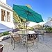 COBANA Patio Umbrella Outdoor Table Umbrella of 9-Feet with 8 Ribs and Push Button Tilt and Crank, Turquoise