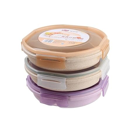 Paja de Trigo Lunch Box Tres Estudiantes Adultos vajilla bento ...