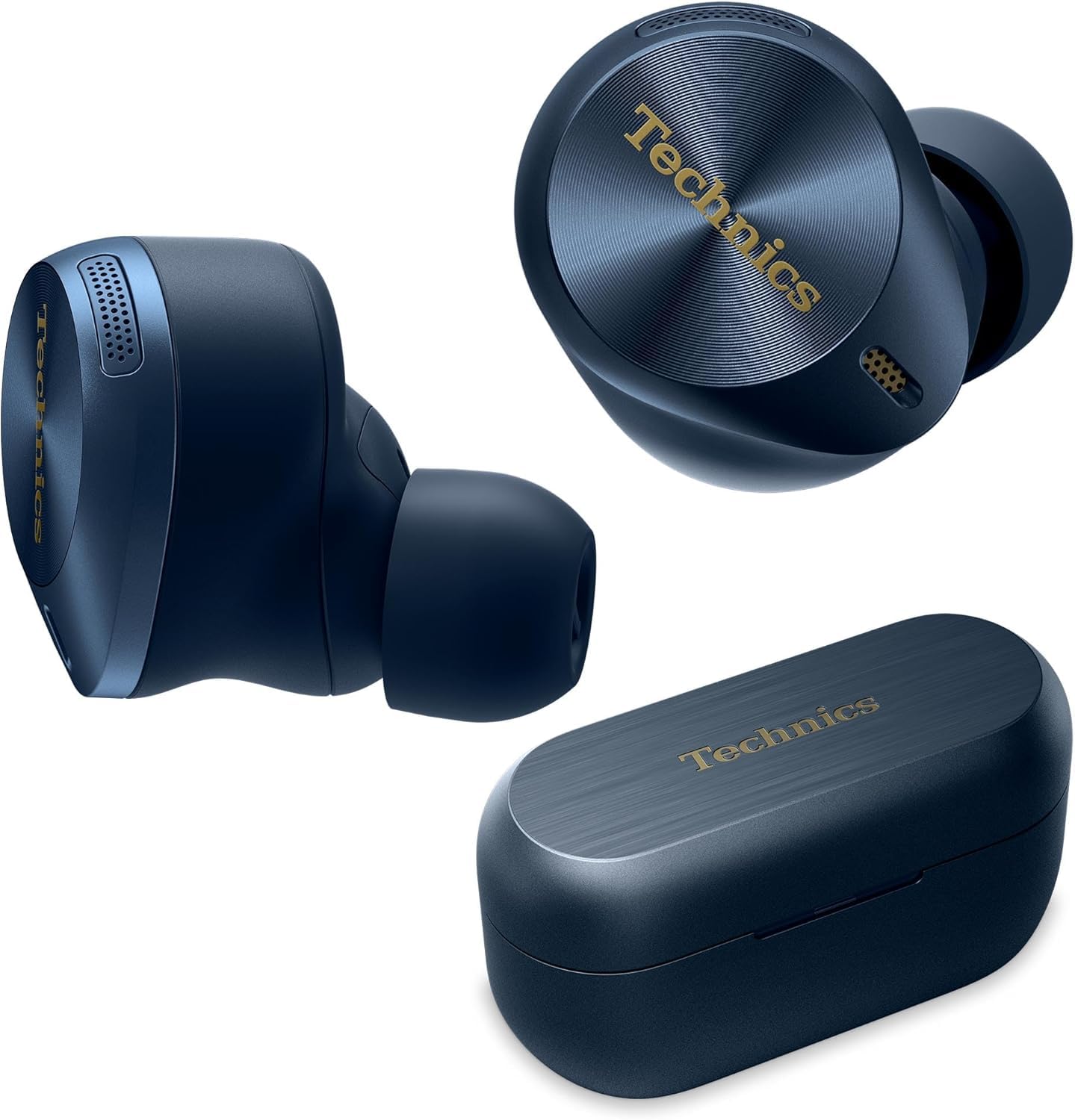 Photo 1 of Technics EAH-AZ80-A Premium Hi-Fi True Wireless Bluetooth Earbuds with Advanced Noise Cancelling - Midnight Blue