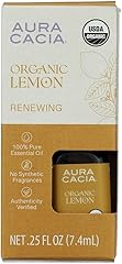 Aura Cacia Organic Lemon Essential Oil, 0.25 FZ
