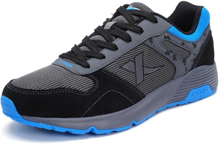 Xtep Mens Durable Running Shoes Black 8.5 D(M
