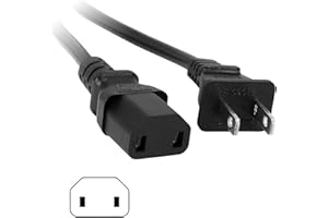 [UL LISTED] 5FT 2 Prong AC Power Cord Cable for Sony PS4 Pro Playstation 4 Pro, Xbox One, Xbox 360 Slim, 360 E