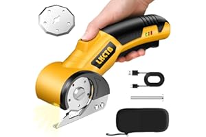 LKCTB Electric Scissors, Cardboard Cutter, With LED Light, High-Efficiency Brushless Motor, 3500mAh Battery, Tungsten Steel Blade, Suitable for Cloth, Cardboard, Leather, Carpet Nibblers