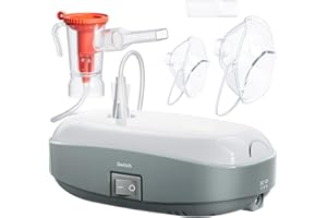 GETKITCHY Nebulizer Machine for Adults and Kids - Low Noise Portable Nebulizer Machine for Asthma & Breathing Treatment with Mouthpiece & 2Masks, Compressor Nebulizer with Tubing Kit for Home Use