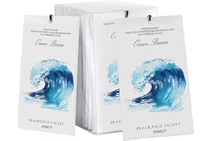 MYARO Ocean Potpourri Bags Sachets for Drawers and Closets Fresh Scents, 12 Packs Ocean Home Fragrance Sachet Air Closet Freshener