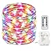 GDEALER 8 Modes Fairy String Lights 33ft 100LED Waterproof Copper Wire Fairy Lights Starry String Lights Battery Powered Remote Control for Outdoor DIY Dinner Party multi color(Battery NOT INCLUDED)