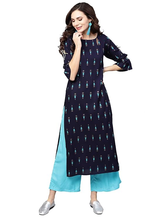 Women's Printed Kurta & Palazzo Set