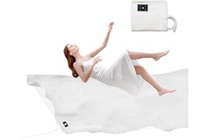 LAXVAPIU Grounding Sheet Cotton Flat Grounding Sheets 35x90 Inch,Silver-Infused Grounded Bed Sheets for Sleep Stress Health,Earth Connected Sheets with Cord