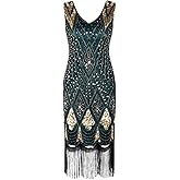 PrettyGuide Women 1920s Gatsby Cocktail Sequin Art Deco Flapper Dress