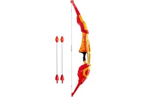 Nerf Pyrostrike Megabow, 42-Inch Bow Fires Arrows Up to 105 Feet, 2 Arrows with Soft Tips, Kids Outdoor Toys, Ages 10+ (Amazon Exclusive)