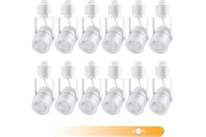 VAYANNKSUN LED Track Lighting Heads 10W Dimmable H Type Track Light Replacement Head Fixtures Bright 3000K Warm White Rail Ceiling Spotlight for Kitchen Dining Room Accent Task Wall Art, CRI90+ 24° 1000lm