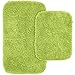 Garland Rug 2-Piece Jazz Shaggy Washable Nylon Bathroom Rug Set, Lime Green