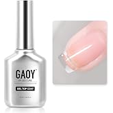 GAOY Top Coat for Gel Nail Polish, 16ml No Wipe Clear Finish, High Gloss Varnish for Long Lasting UV Nail Art DIY
