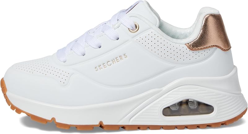Fille Uno Gen1 Shimmer Away Racine Accueil Chaussures-Enfant Baskets-Basses, White Synthetic Trim, 38 EU