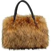 Furry Tote Bag for Women Fuzzy Faux Fur Large Tote Handbag Cute Soft Fluffy Purse Ladies Satchel