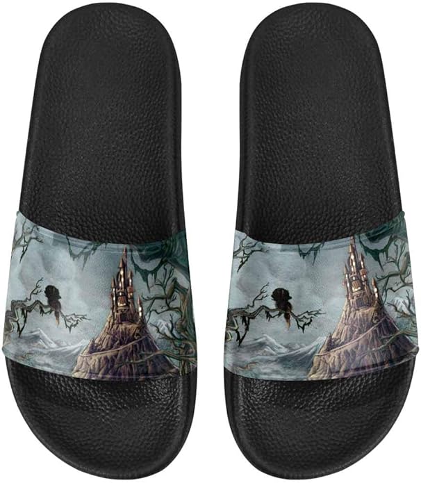 Amazon.com | INTERESTPRINT Women's Lightweight Shower Pool Slippers Walking Sandals Beach Shoes 