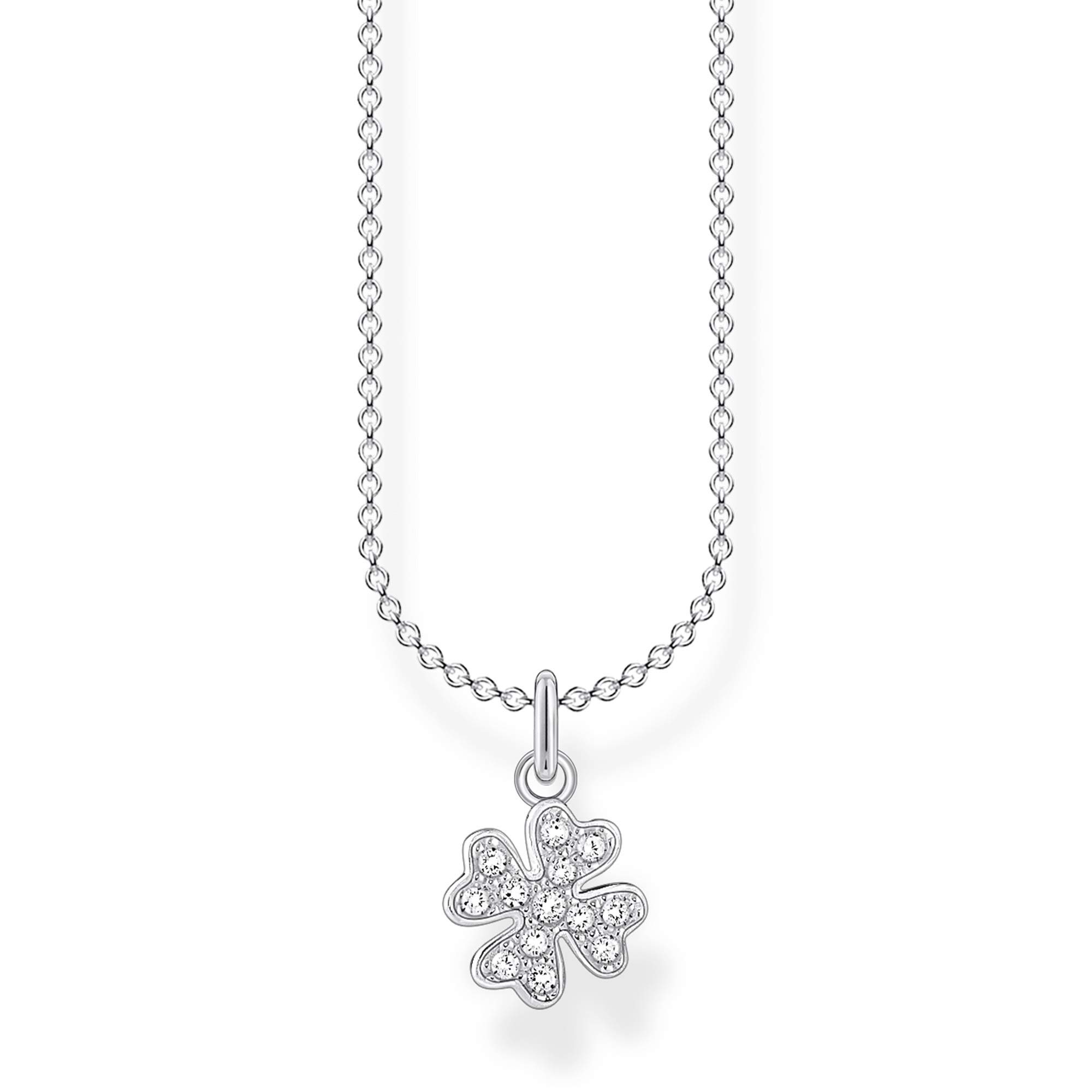 Thomas Sabo Necklace Cloverleaf pavé Silver 925 Sterling Silver