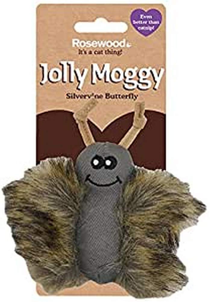 Rosewood Silvervine Cat Toy – Stuffed Butterfly Plush Toy with Natural Silvervine – Catnip Alternative – Promotes Play, Exercise and Healthy Behaviour – Interactive Indoor Cat Toys