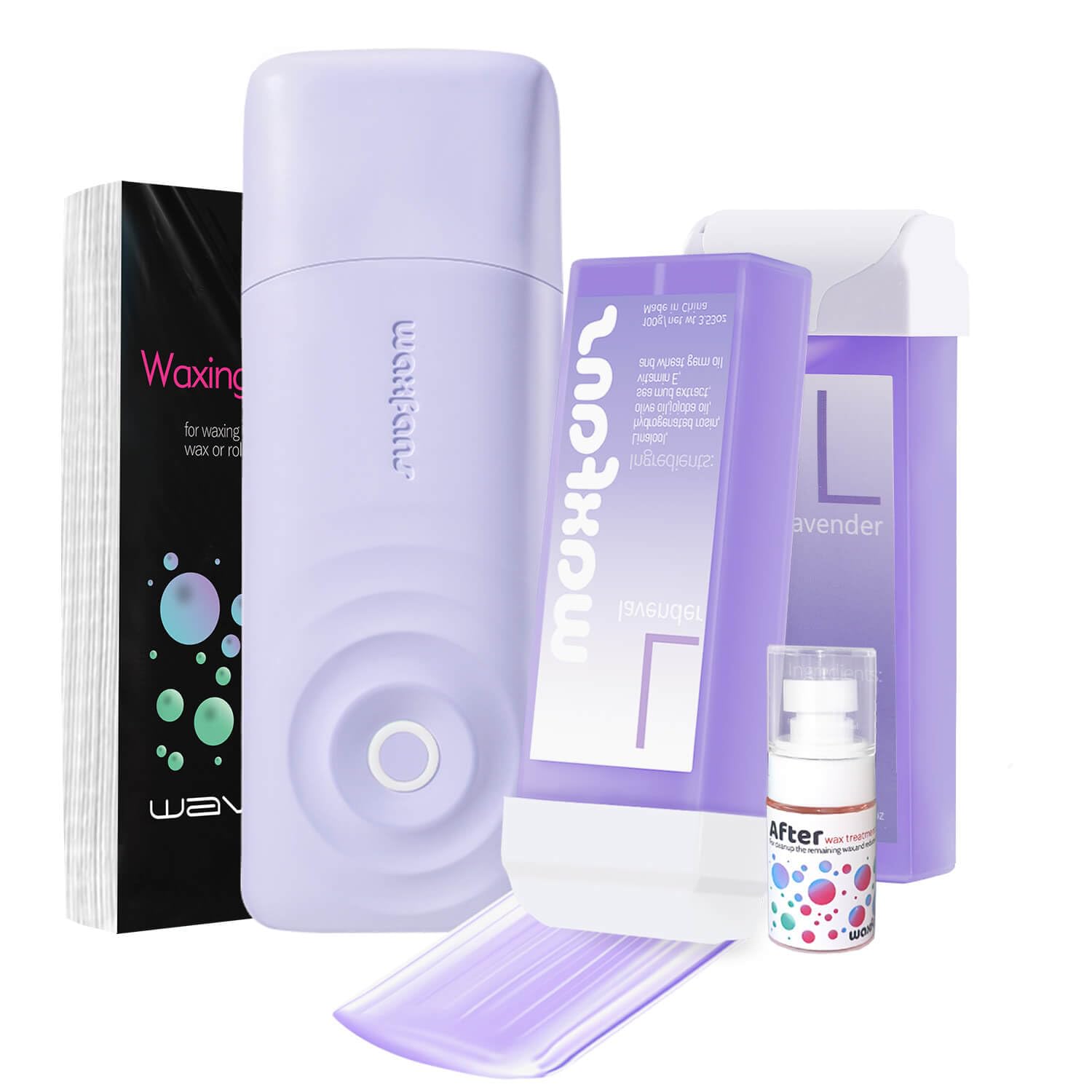Photo 1 of Roll on Wax Kit, Smart Wax Roller Kit with Automatic Cooling System, No Burns, Safe and Easy Waxing Kit for Women and Man at Home, 2 Waxing Cartridges & 50 Waxing Strips Included.?Purple?