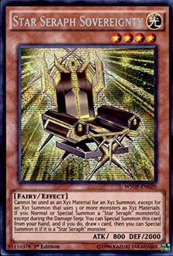 Amazon Com Yu Gi Oh Star Seraph Sovereignty Wsup En020 World Superstars 1st Edition Prismatic Secret Rare Toys Games