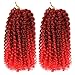Ombre Color Marlybob Crochet Braiding Hair ELEGANT MUSES Afro Kinky Curly Jerry Curl Braids Kanekalon Synthetic Hair (8