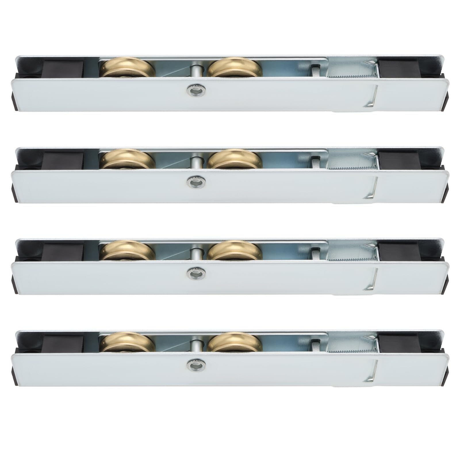eMagTech 4PCS Sliding Patio Door Roller 158x20x12mm Double Copper Wheel Sliding Pulley for Timber Aluminium Push Pull Door Window Window Screen Door