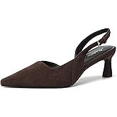 Mostrin Kitten Heels for Women Slingback Pointed Closed Toe Heels Women's Pumps Shoes for Wedding, Party, Commuting